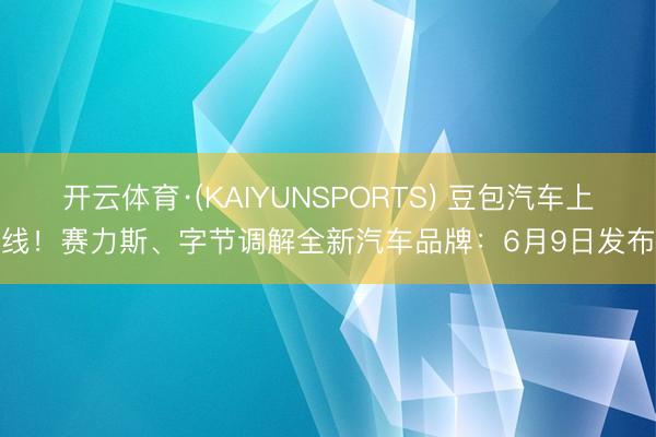 开云体育·(KAIYUNSPORTS) 豆包汽车上线！赛力斯