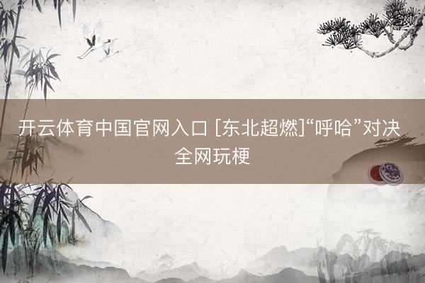 开云体育中国官网入口 [东北超燃]“呼哈”对决 全网玩梗
