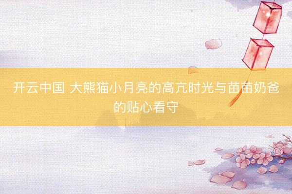 开云中国 大熊猫小月亮的高亢时光与苗苗奶爸的贴心看守